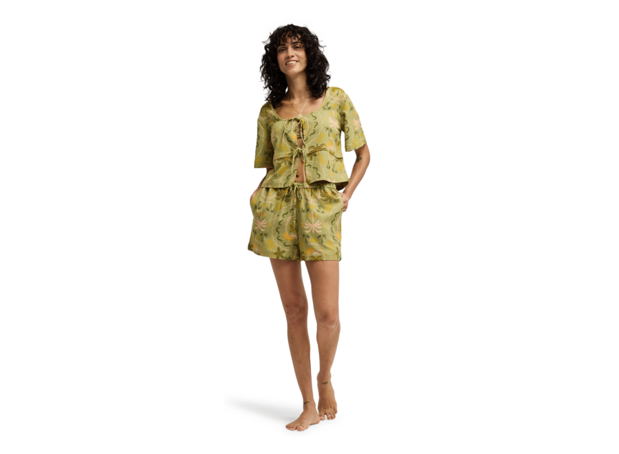 Billabong Totally Tropic Woven Top Cedar