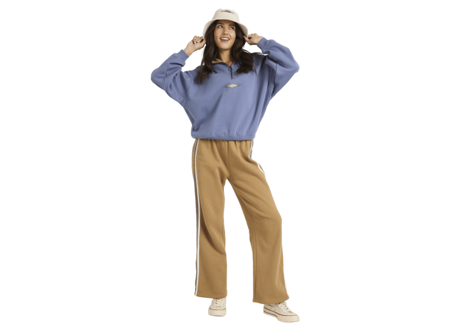 Billabong Wave Break Half Fleece Top Stone Blue