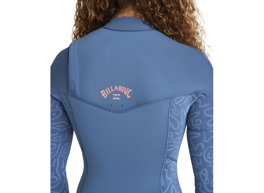 Billabong 4/3mm Synergy Natural Chest Zip Wetsuit Tidal Blue