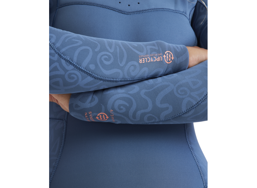 Billabong 4/3mm Synergy Natural Chest Zip Wetsuit Tidal Blue