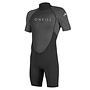 O’Neill Reactor 2 2mm Back Zip Shorty Wetsuit Black/Graphite