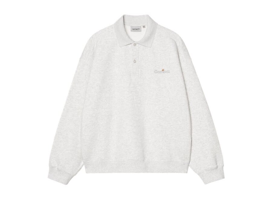 Carhartt WIP WIP Label Polo Sweat Ash Heather