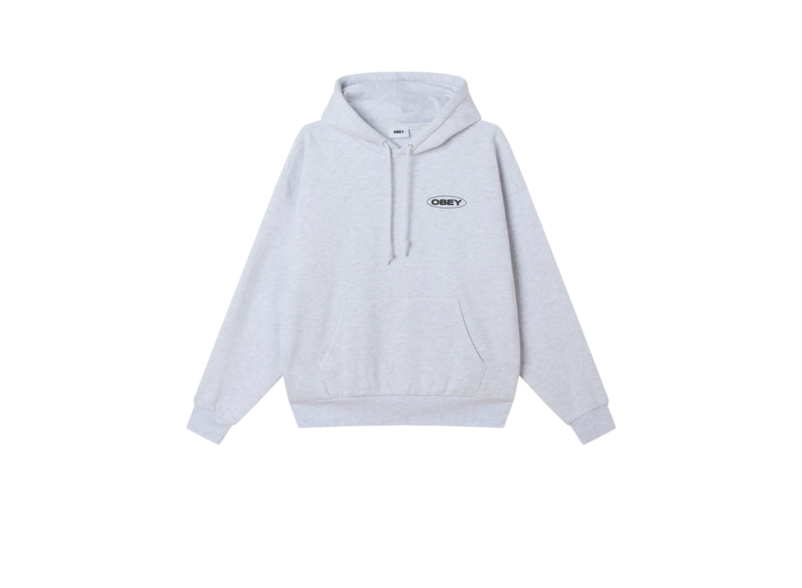 Obey Oval Cities Hood Ash Grey