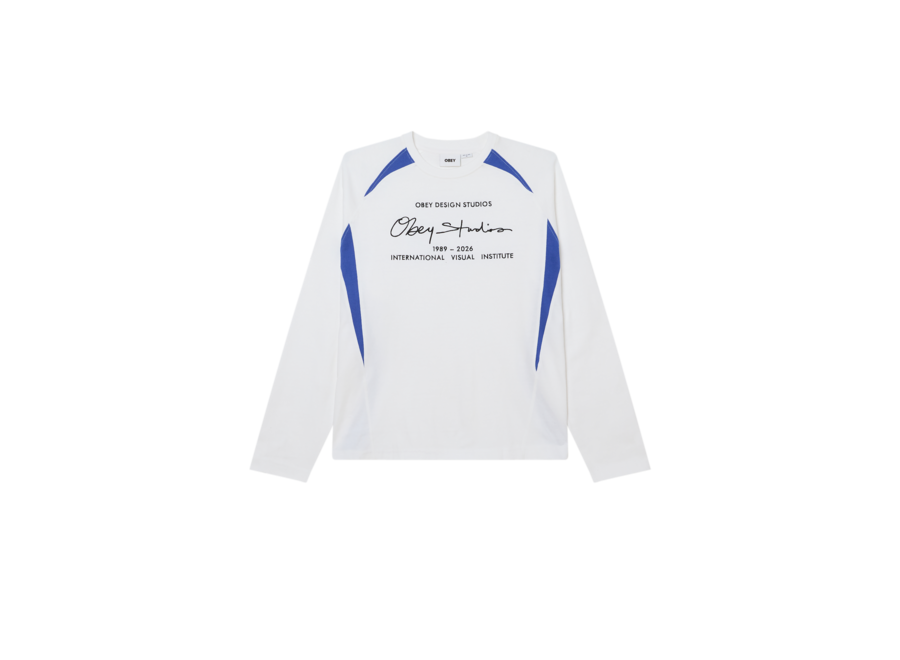 Obey League Shirt L/S White Multi