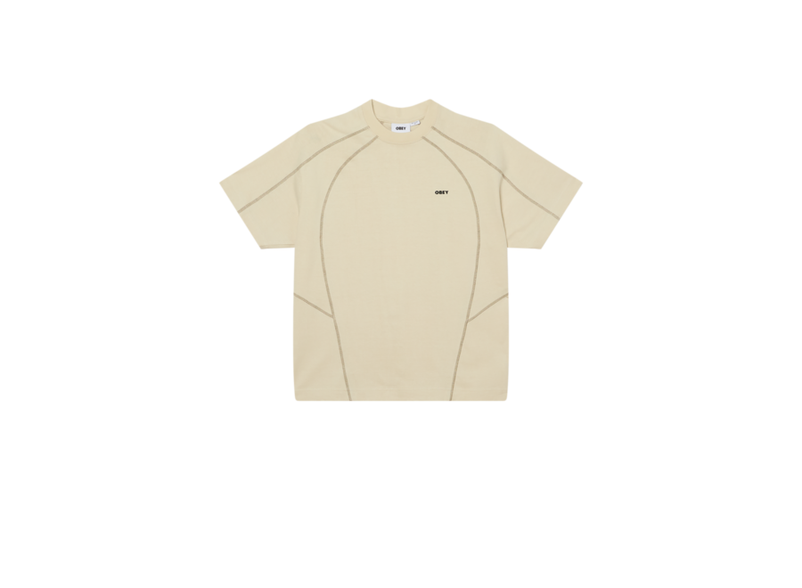 Obey Contrast Stitch Tee Silver Birch