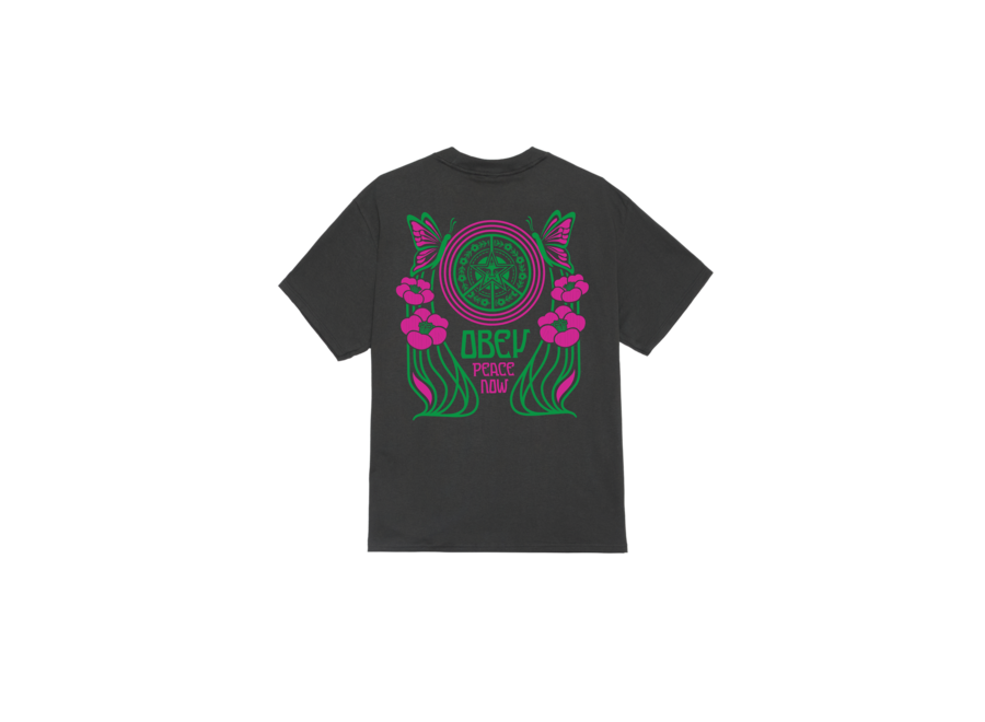 Obey Peace Now Butterflies Vintage Black