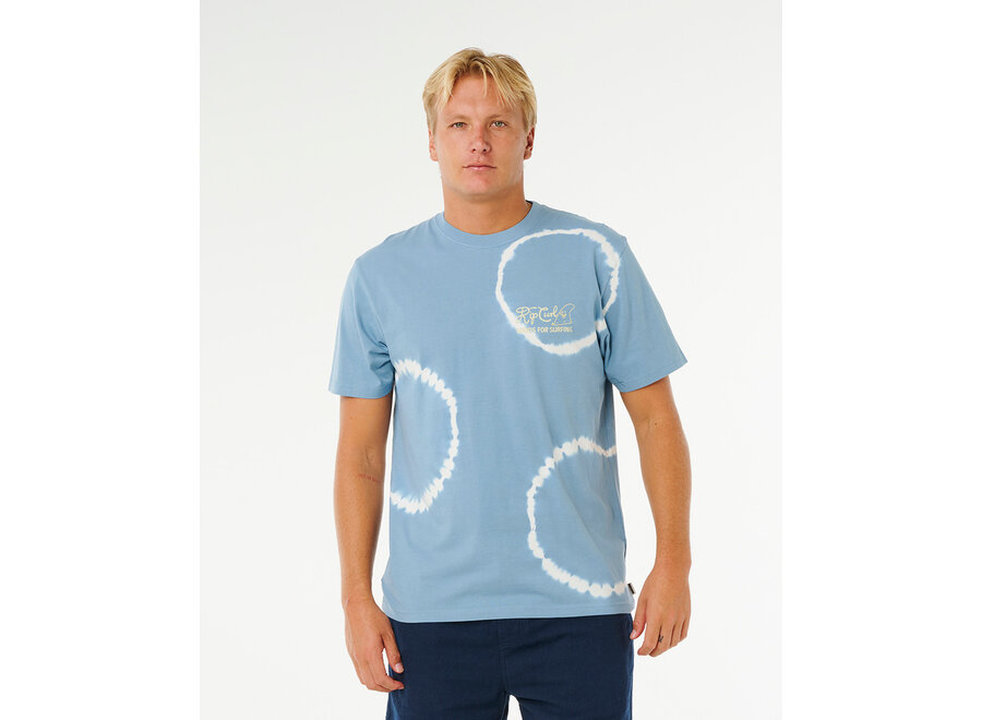 Rip Curl Pacific Rinse Fin T-shirt Faded Denim