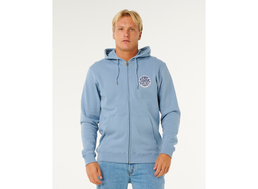 Rip Curl Wettie Passage Icon Zip Thru Faded Denim