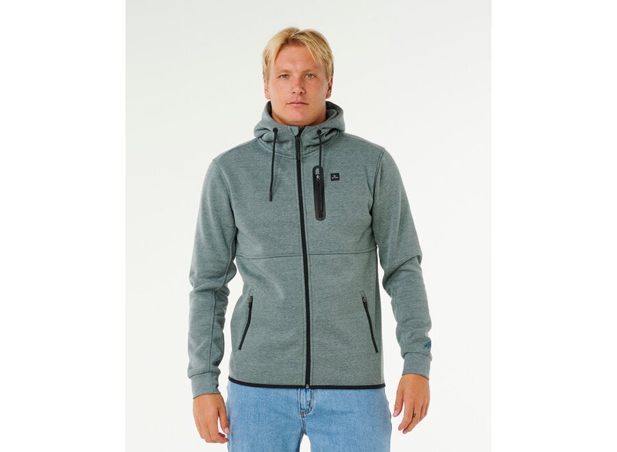 Rip Curl Departed Bonded Dwr Zip Thru Moss