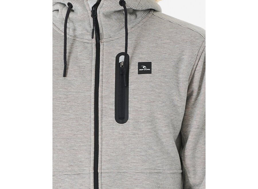 Rip Curl Departed Bonded Dwr Zip Thru Grey