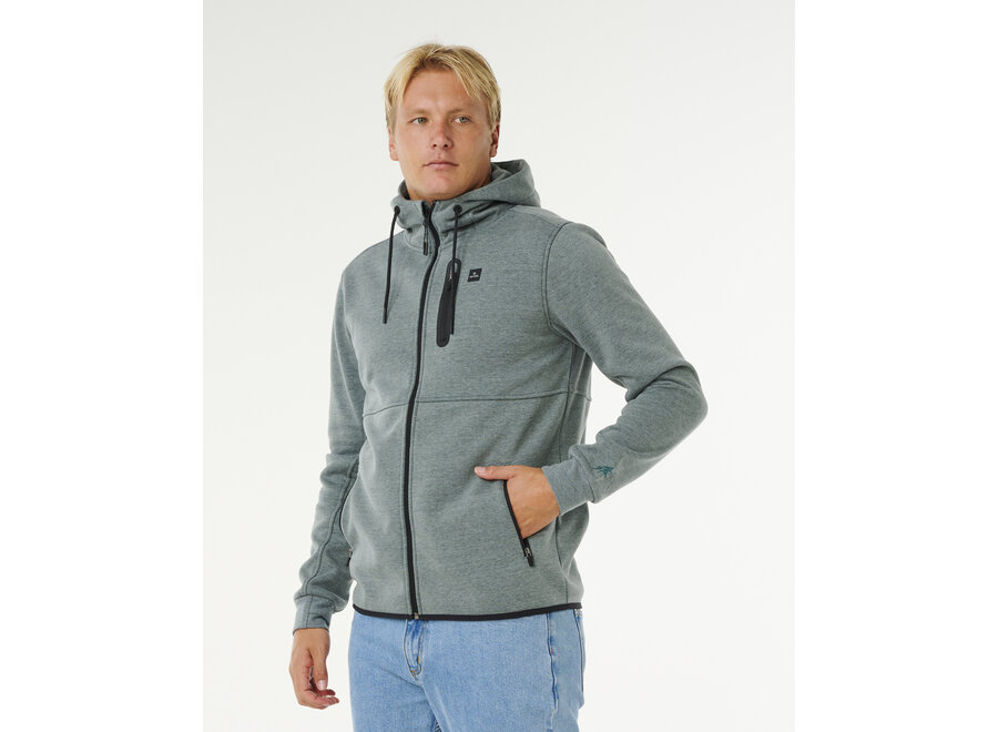 Rip Curl Departed Bonded Dwr Zip Thru Moss