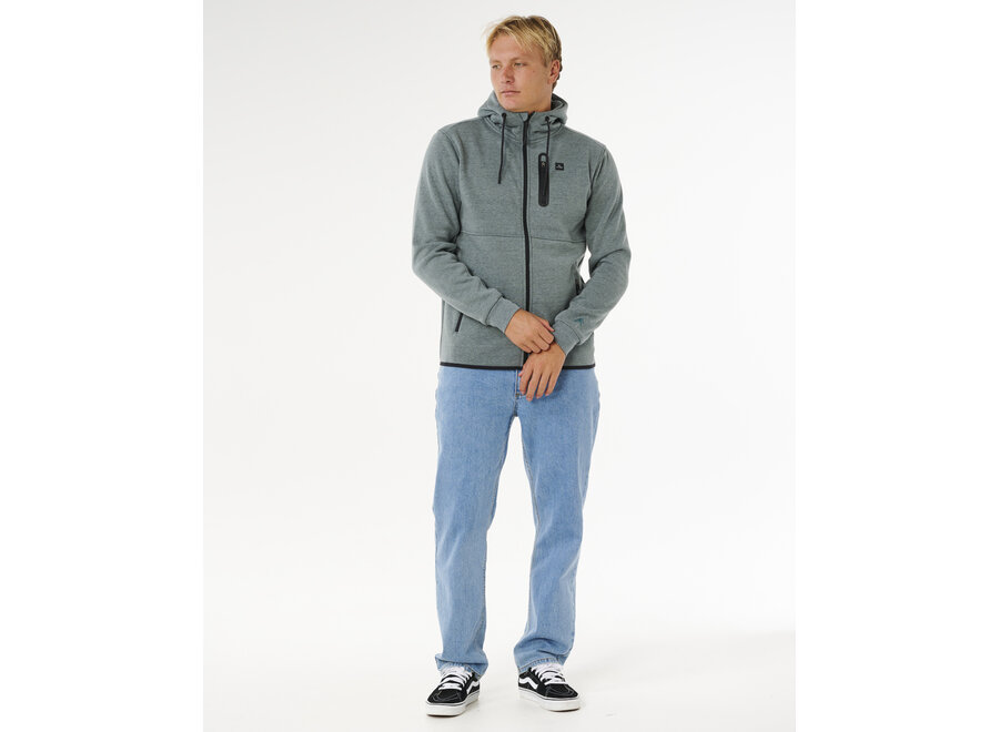 Rip Curl Departed Bonded Dwr Zip Thru Moss