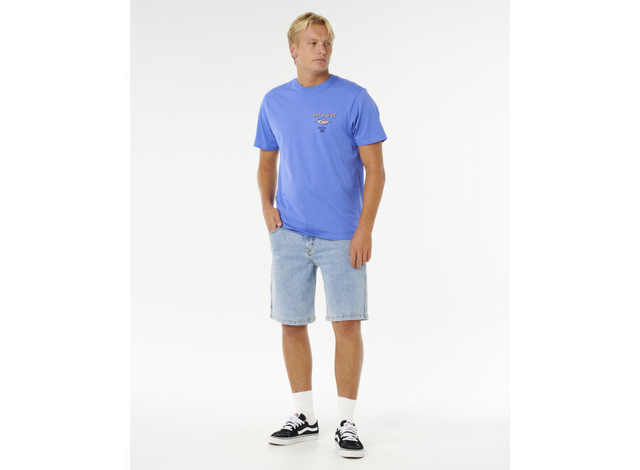 Rip Curl Fade Out Icon T-shirt Blue Haze