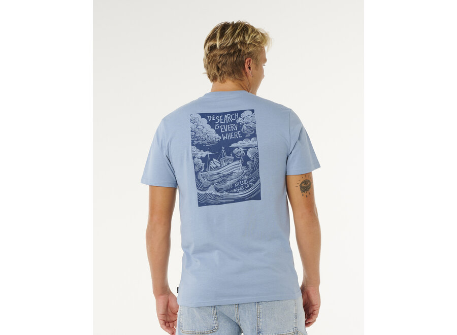 Rip Curl Keep On Trucking S/S T-shirt Faded Denim