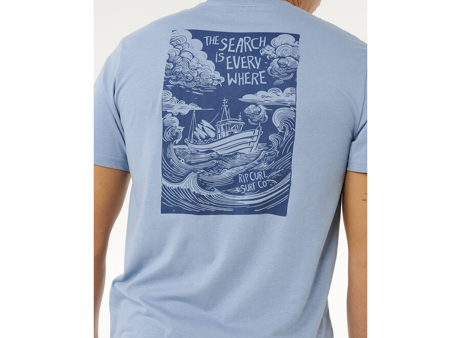 Rip Curl Keep On Trucking S/S T-shirt Faded Denim