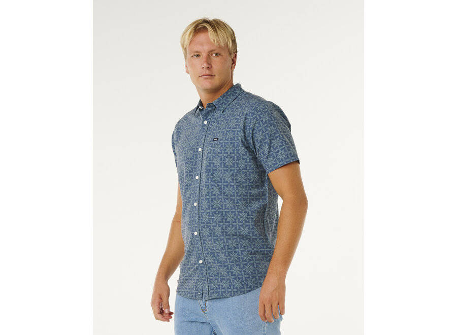 Rip Curl Sessions Aerotech S/S Shirt Blue Lagoon