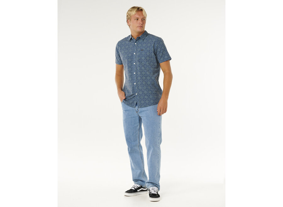 Rip Curl Sessions Aerotech S/S Shirt Blue Lagoon