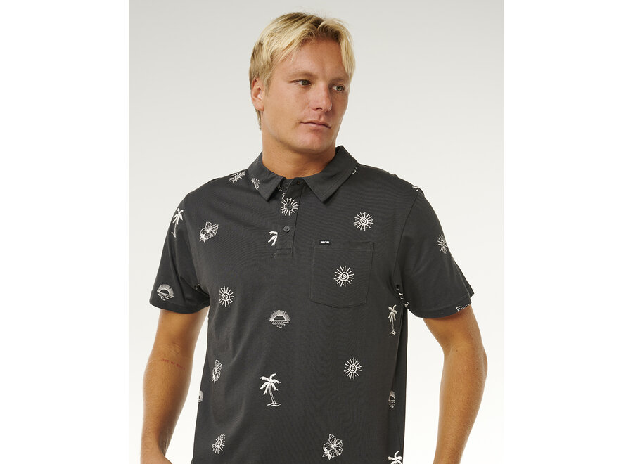 Rip Curl Sessions Polo Washed Black