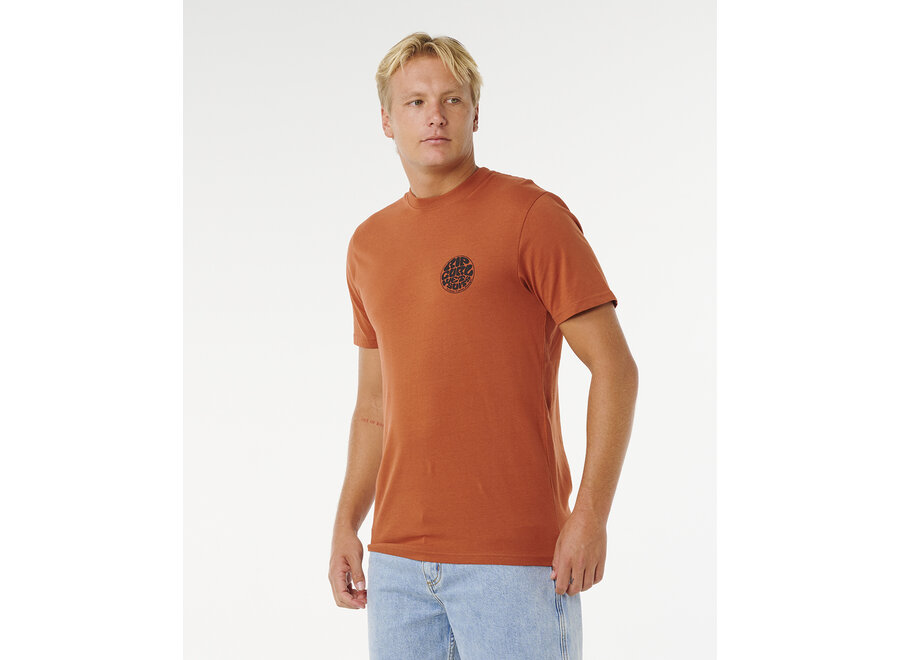 Rip Curl Wettie Passage Icon T-shirt Baked Clay