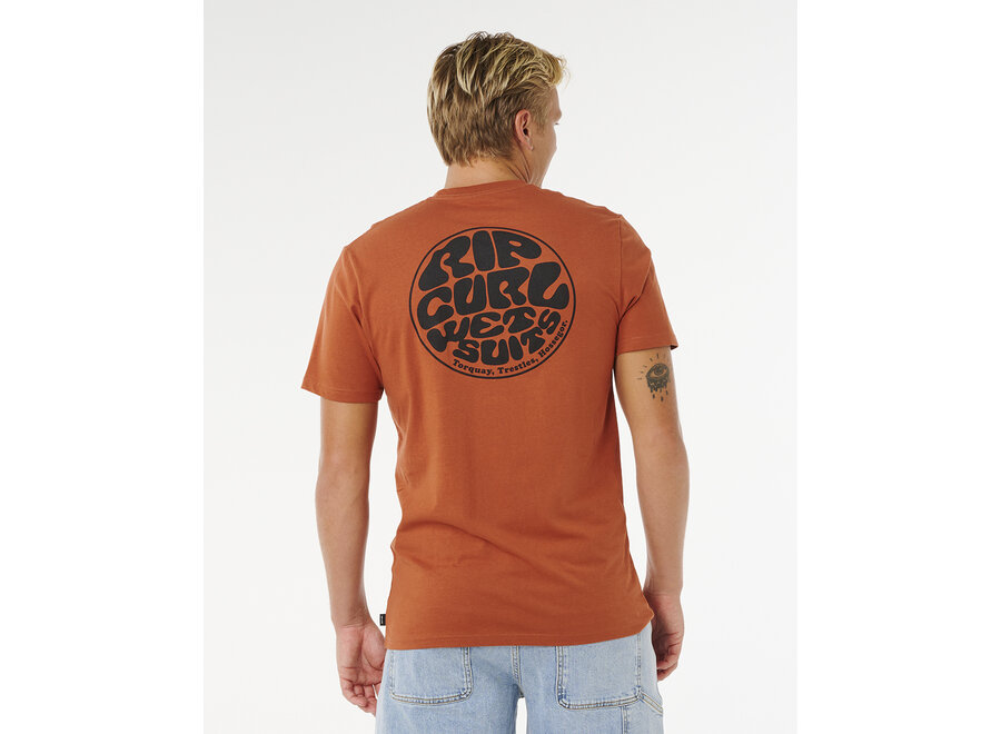 Rip Curl Wettie Passage Icon T-shirt Baked Clay