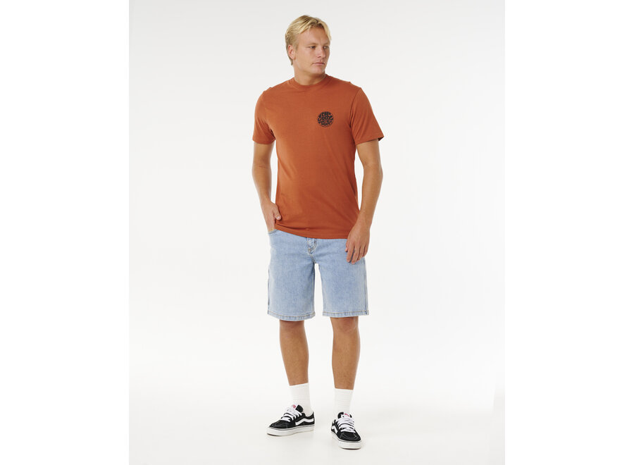 Rip Curl Wettie Passage Icon T-shirt Baked Clay