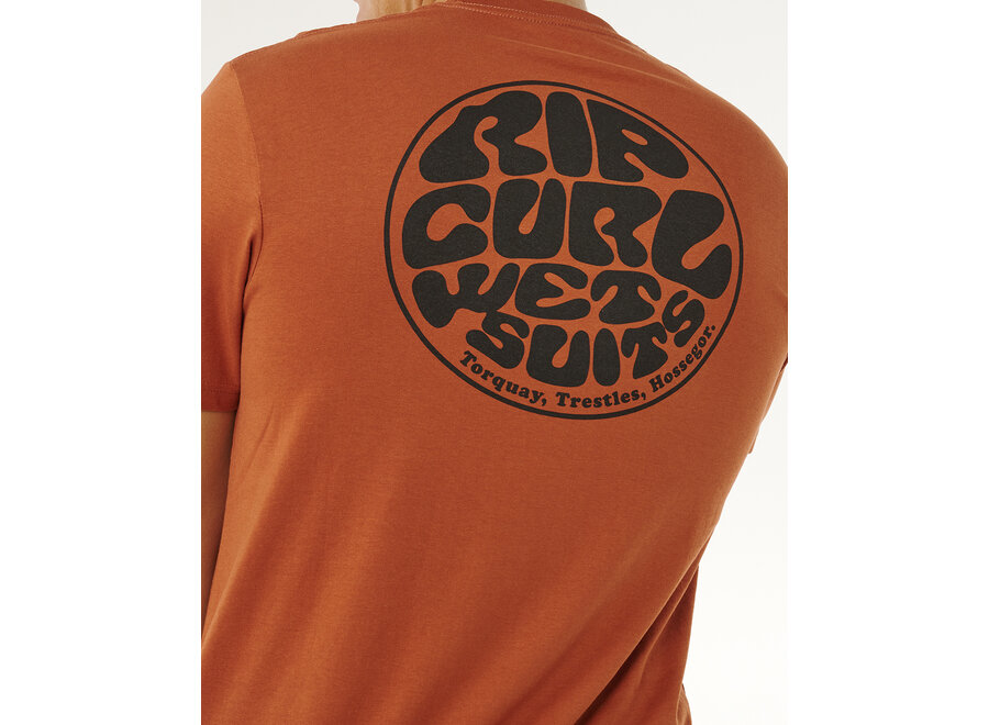 Rip Curl Wettie Passage Icon T-shirt Baked Clay