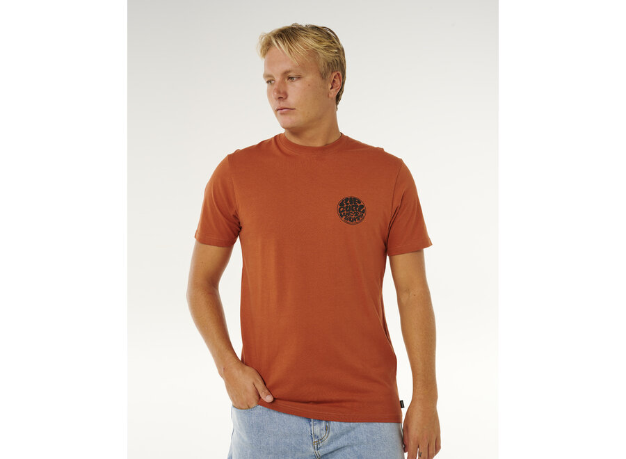 Rip Curl Wettie Passage Icon T-shirt Baked Clay