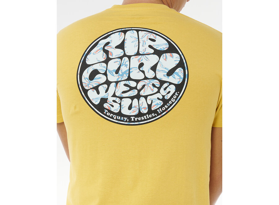 Rip Curl Wettie Passage Icon T-shirt Ochre