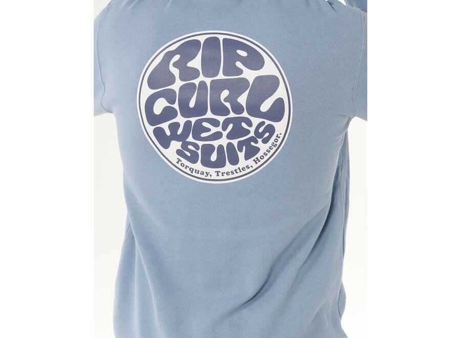 Rip Curl Wettie Passage Icon Zip Thru Faded Denim