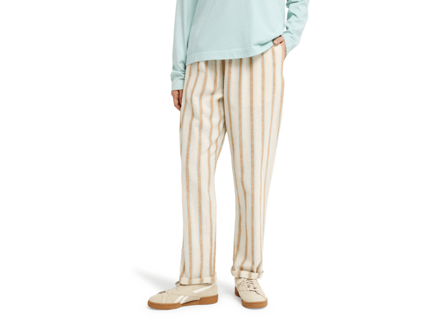 Quiksilver Womens Lomas Woven Pants Bone White Lomas Stripe