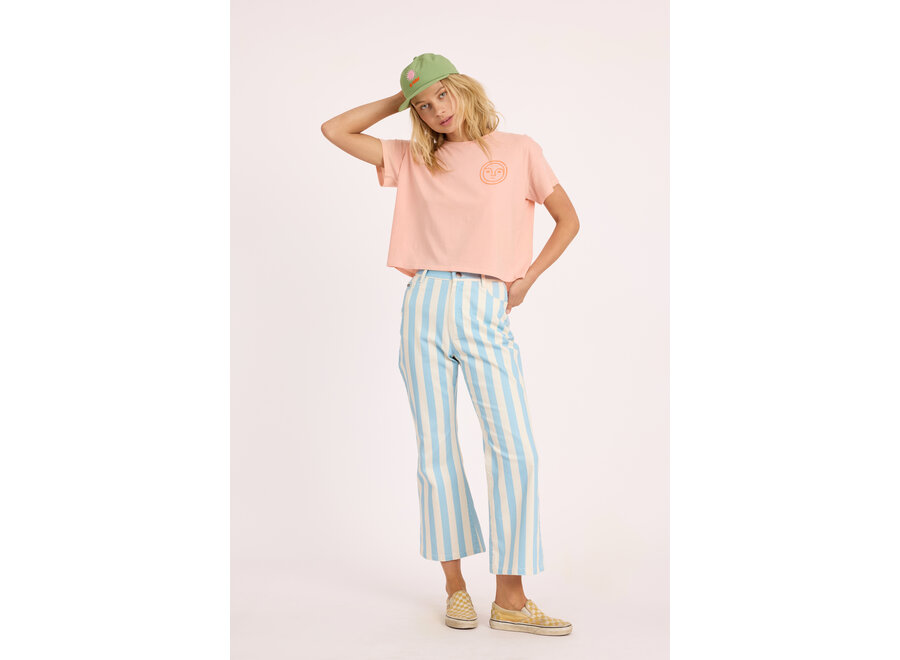 Sisstrevolution Daybreak Crop S/S Knit T-shirt Beach Blush