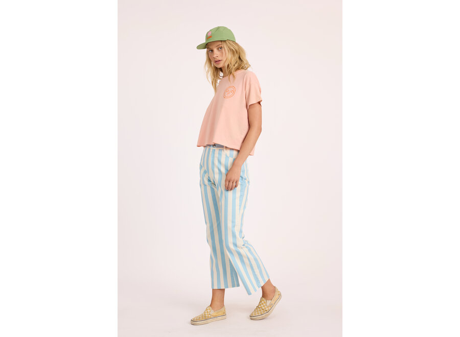 Sisstrevolution Daybreak Crop S/S Knit T-shirt Beach Blush