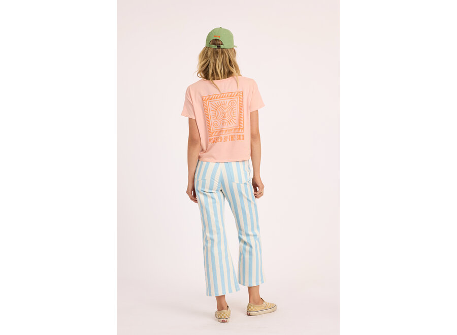 Sisstrevolution Daybreak Crop S/S Knit T-shirt Beach Blush
