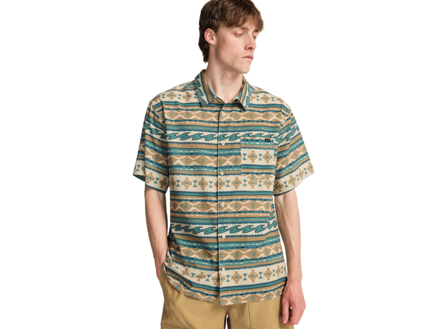 Billabong Surftrek Perf Woven Top Desert Print