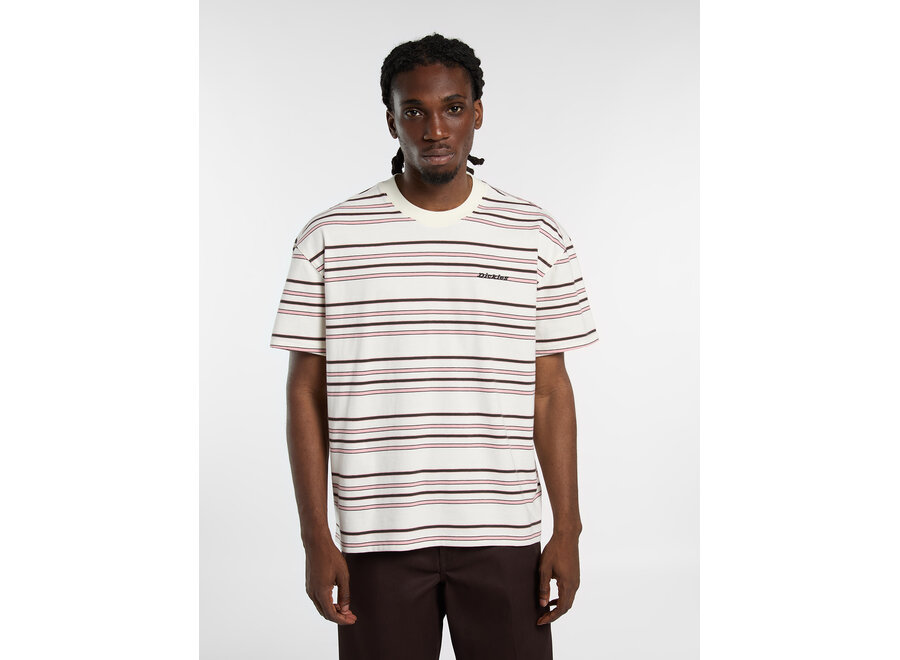 Dickies East Liberty Stripe T-Shirt Egret