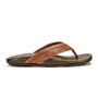 OluKai Hiapo Heren Slipper Rum/Dark Wood