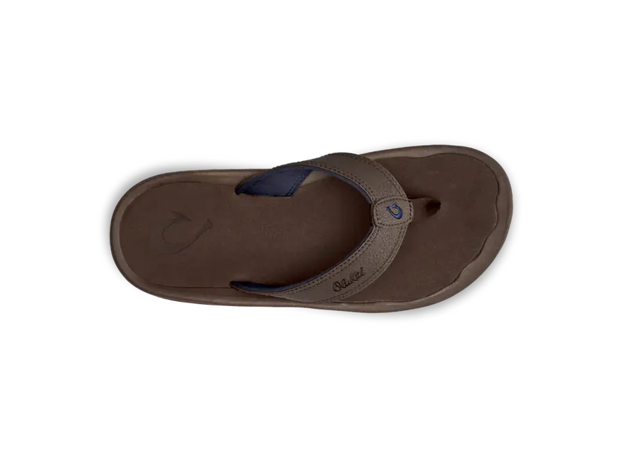 OluKai Ohana Heren Slipper Dark Wood/Dark Wood