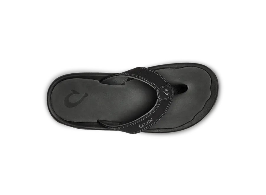 OluKai Ohana Heren Slipper Black/Dark Shadow