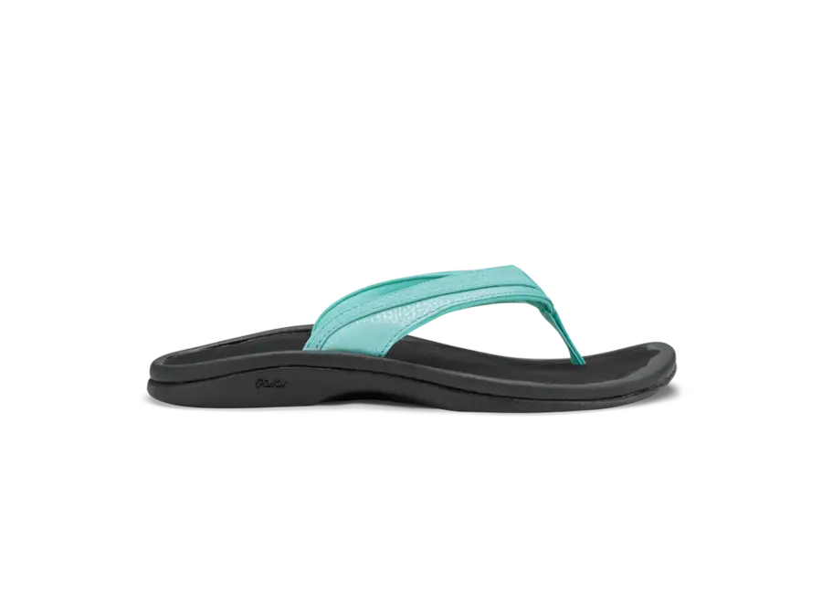 OluKai Ohana Dames Slipper Sea Glass/Black