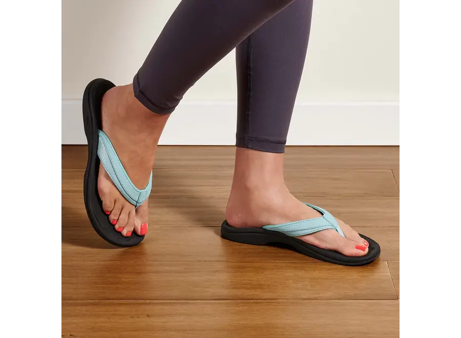 OluKai Ohana Dames Slipper Sea Glass/Black