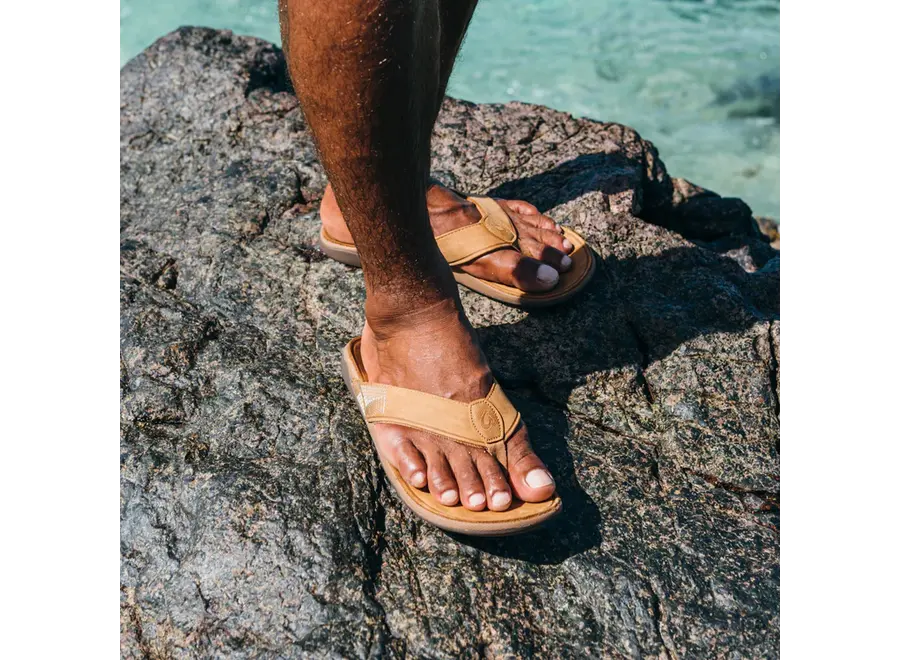 OluKai Tuahine Heren Slipper Toffee/Toffee