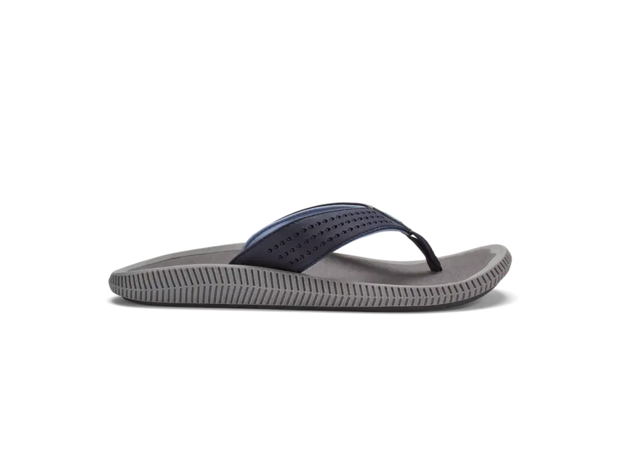 OluKai Ulele Heren Slipper Blue Depth/Charcoal