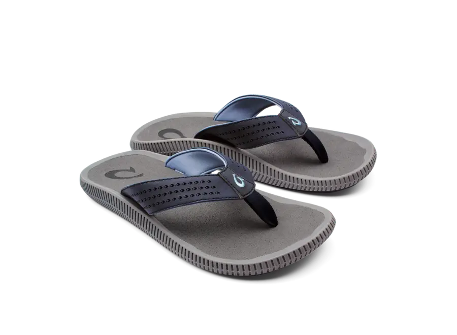 OluKai Ulele Heren Slipper Blue Depth/Charcoal