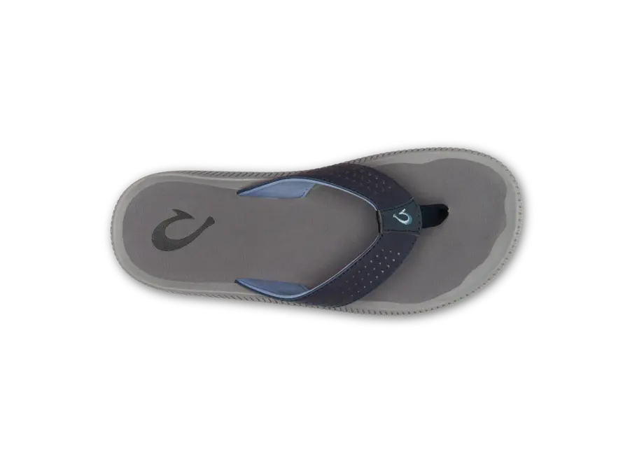 OluKai Ulele Heren Slipper Blue Depth/Charcoal