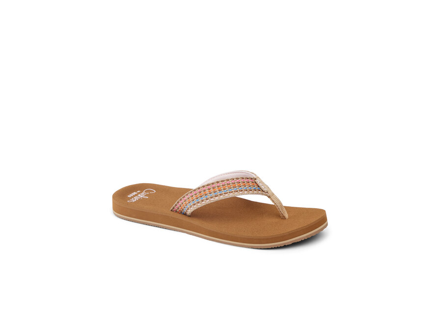 Reef Baja Elana Slipper Brown/Pink