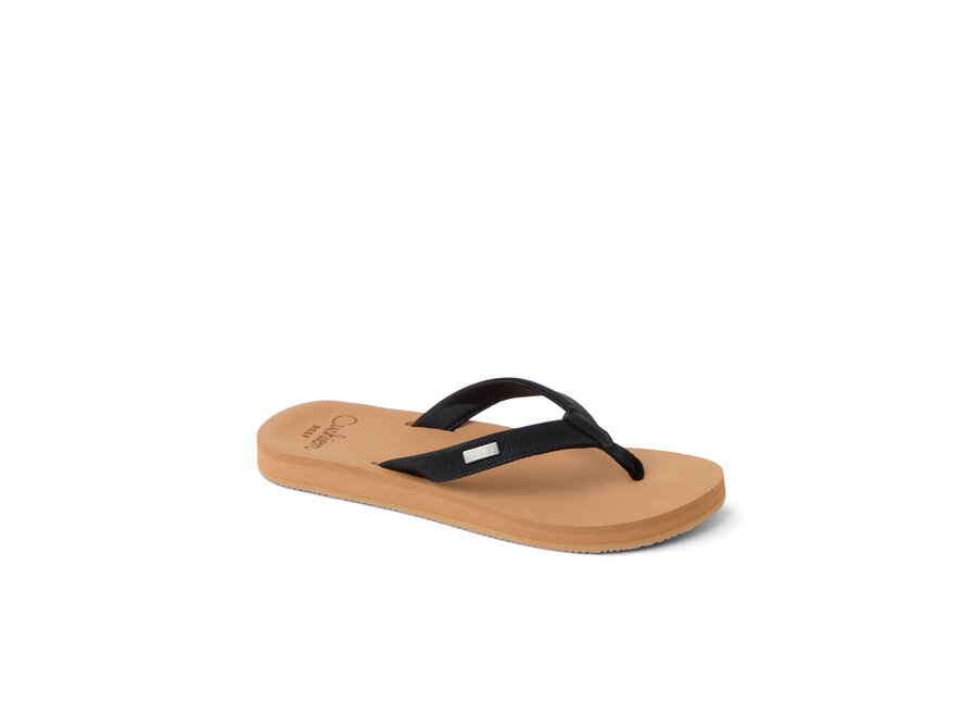 Reef Baja Sands Slipper Black/Tan