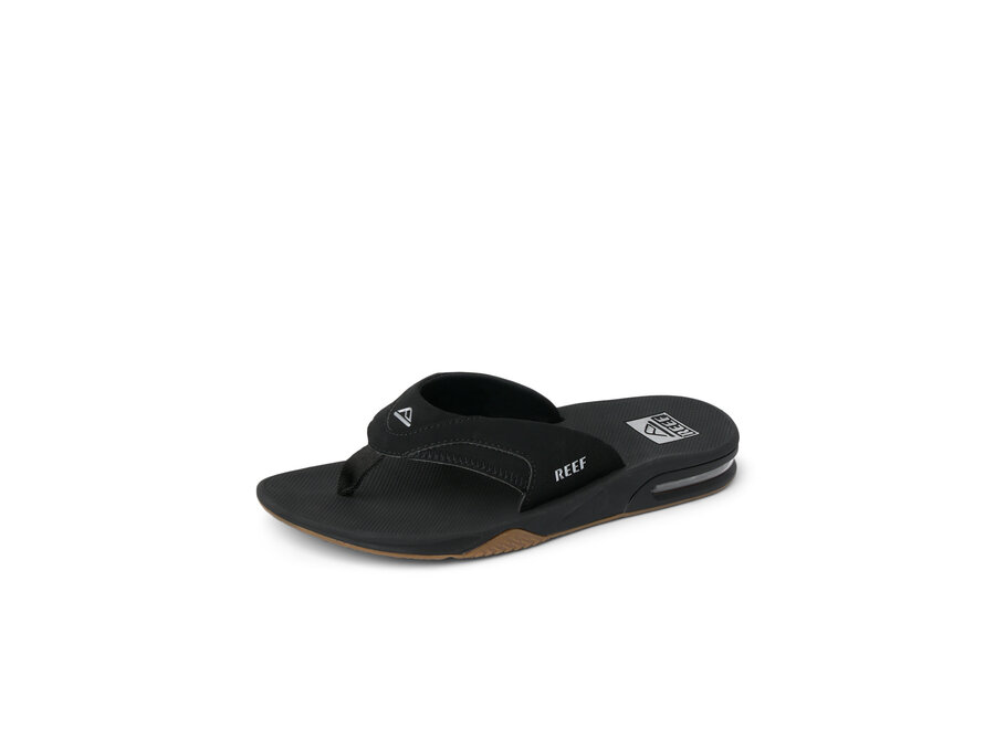 Reef Fanning Slipper Black/Silver