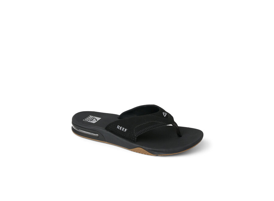 Reef Fanning Slipper Black/Silver