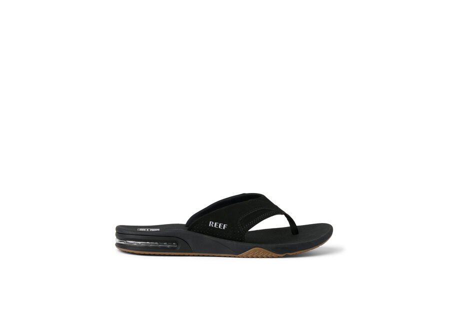 Reef Fanning Slipper Black/Silver