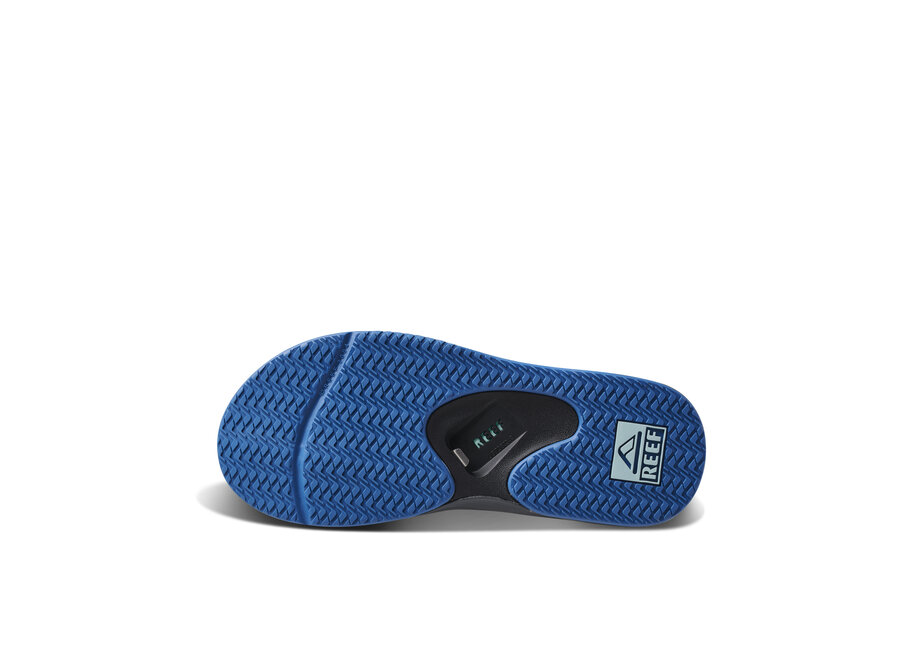 Reef Fanning Slipper Gun Metal/Ocean